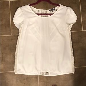 White Brixon Ivy Short Sleeve Blouse